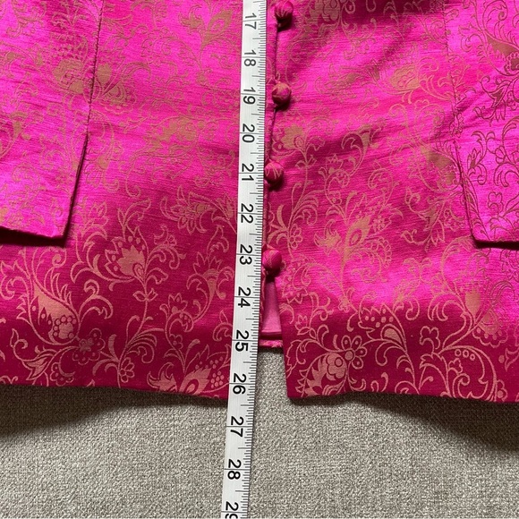 Donna Morgan Vintage Silk Blend Floral Print Fully Lined Jacket Skirt Set Suit - Picture 7 of 16